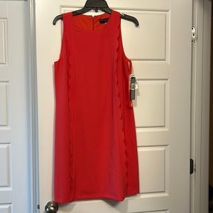 NWT size 10 Tahari-Levine Studio dress, bright coral color